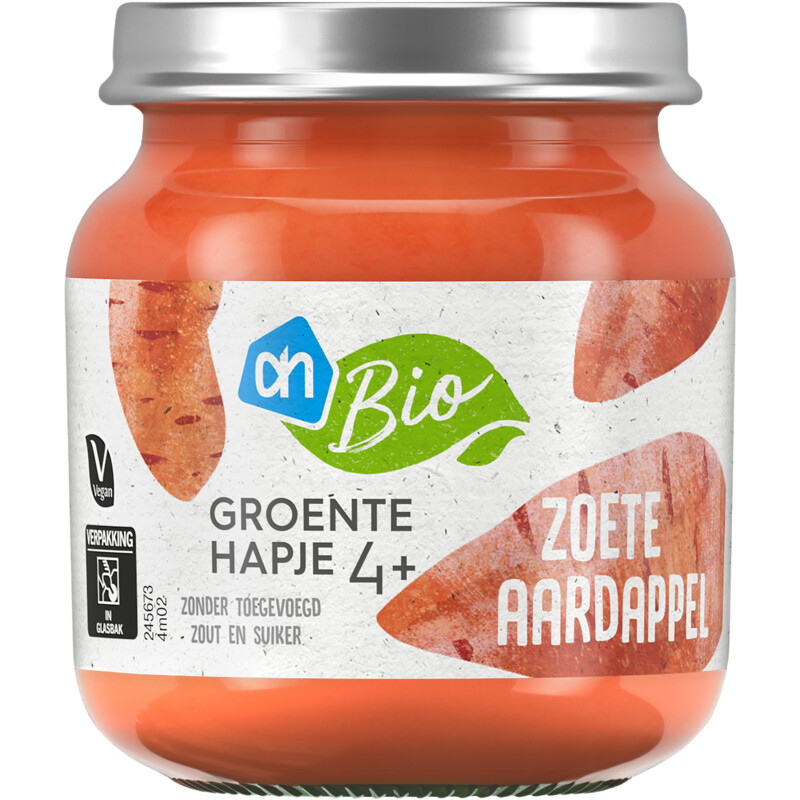 Een afbeelding van AH Biologisch Groentehapje zoete aardappel 4m+