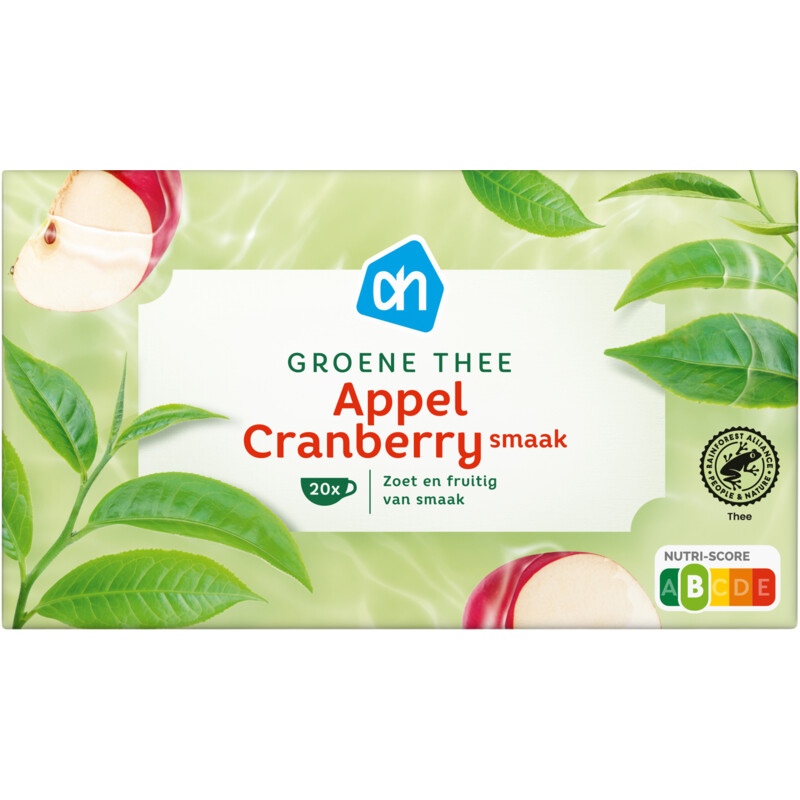 Een afbeelding van AH Groene thee appel cranberry