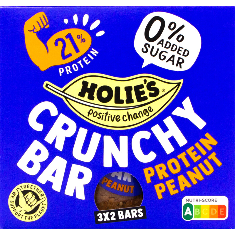 Een afbeelding van Holie's Crunchy bar protein peanut