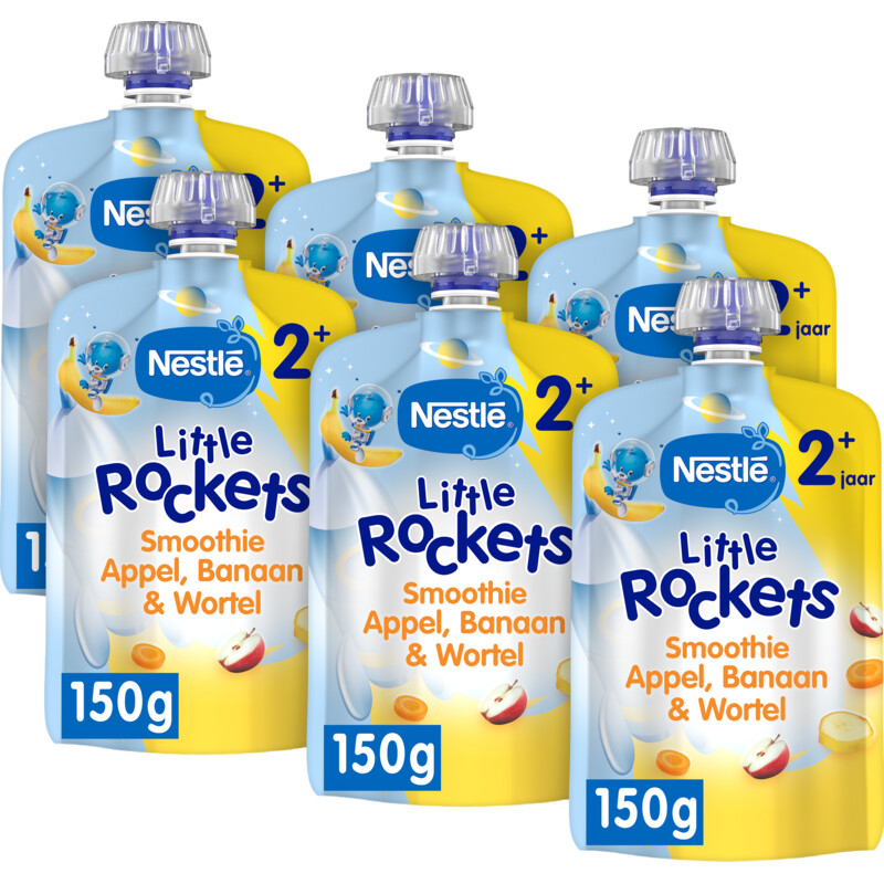 Een afbeelding van Nestlé Little Rockets banaan 6-pack