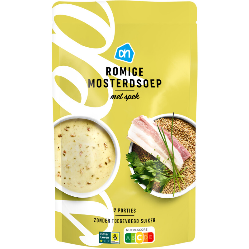 Een afbeelding van AH Romige mosterdsoep met spek