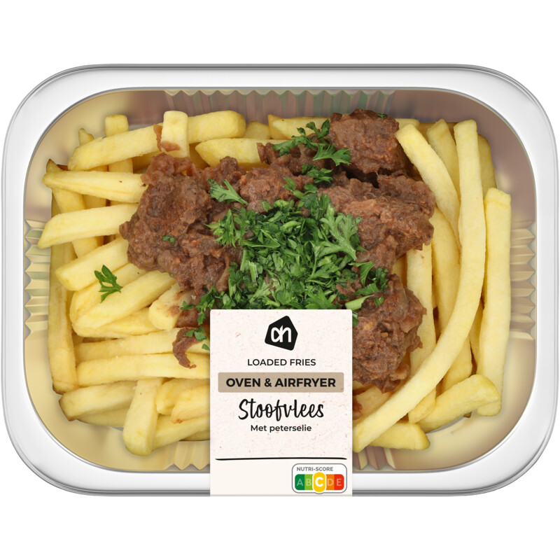 Een afbeelding van AH Oven & airfryer loaded fries stoofvlees