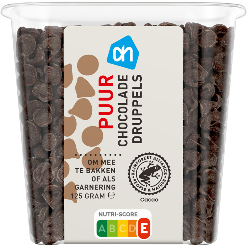 Een afbeelding van AH Puur chocolade druppels