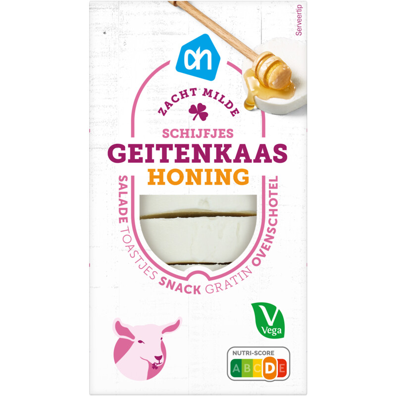 Een afbeelding van AH Geitenkaas honing schijfjes