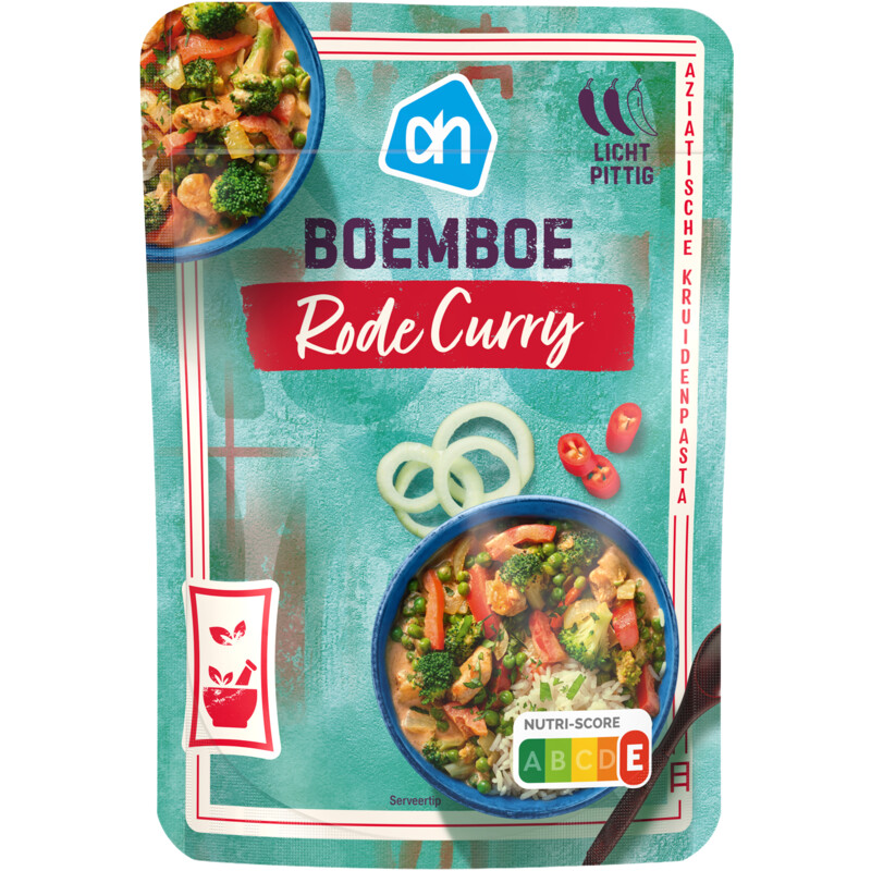Een afbeelding van AH Boemboe rode curry