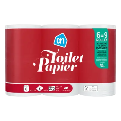 pdp-image-AH Toiletpapier 2 laags 6=9 rollen
