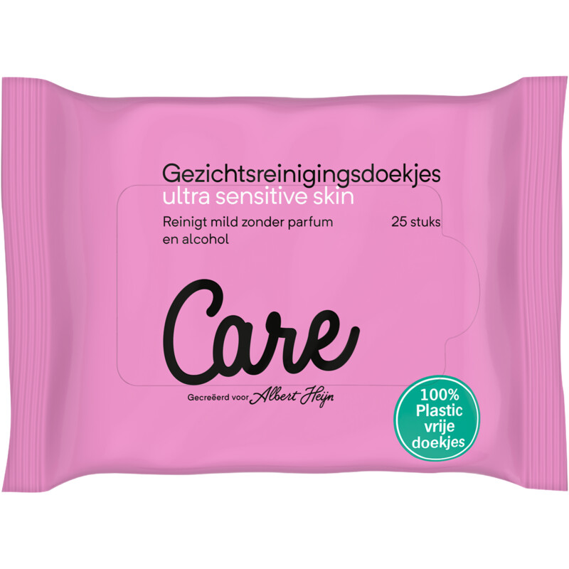 Een afbeelding van Care Ultra sensitive skin gezichtsdoekjes