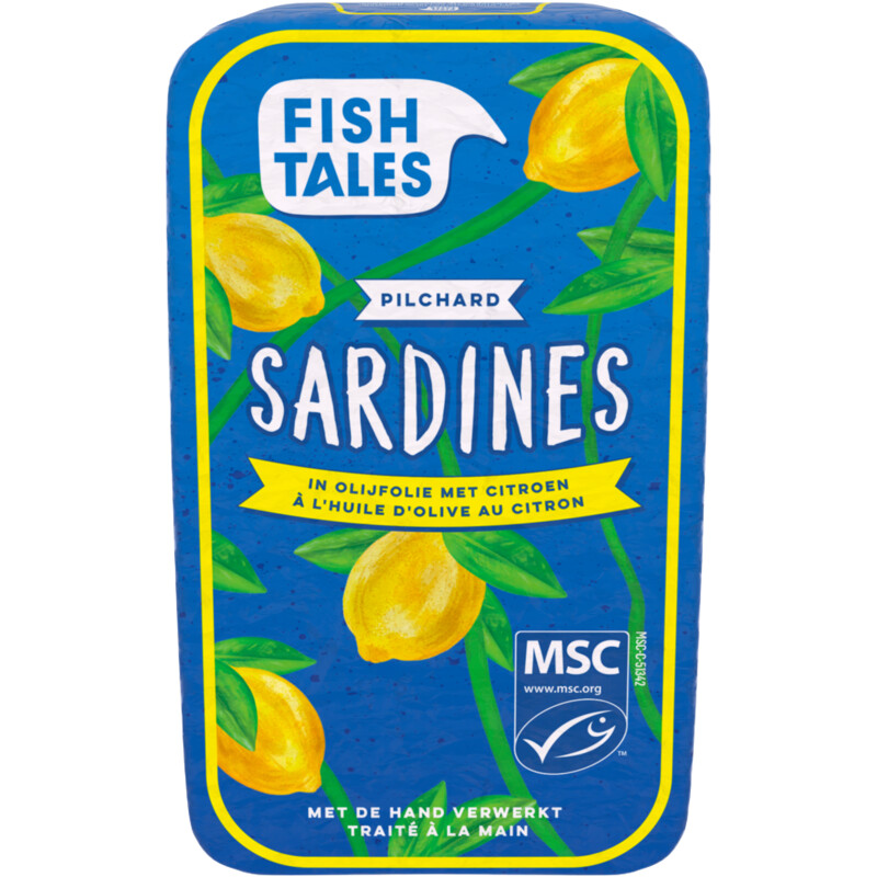 Een afbeelding van Fish Tales Sardines in olijfolie met citroen