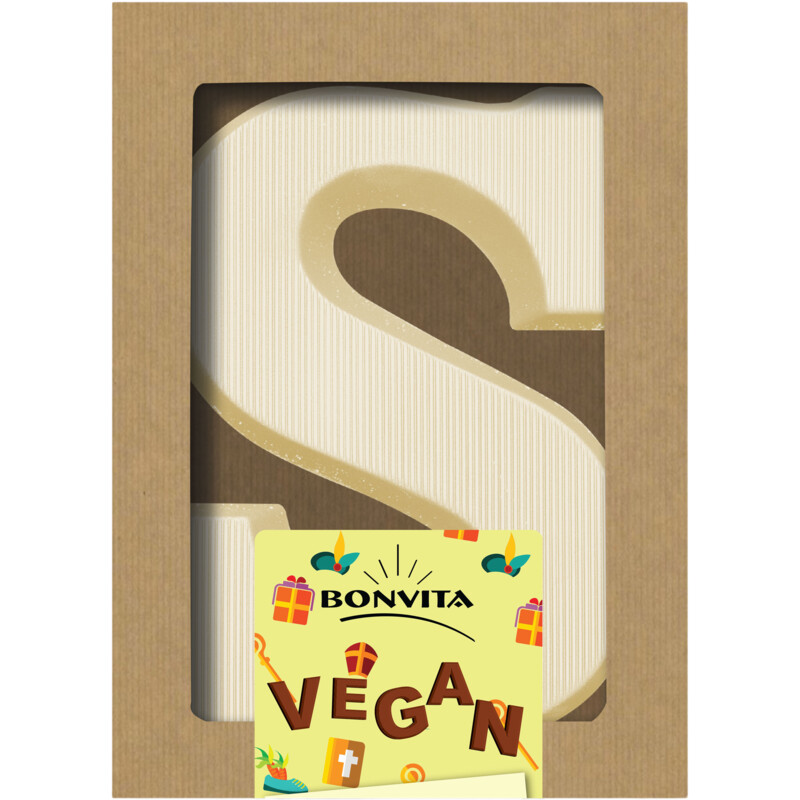Een afbeelding van Bonvita Chocoladeletter S vegan wit
