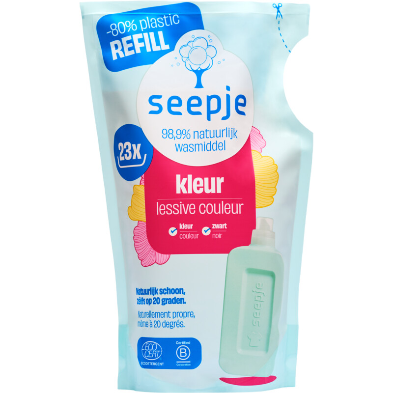 Een afbeelding van Seepje Wasmiddel navulzak kleur