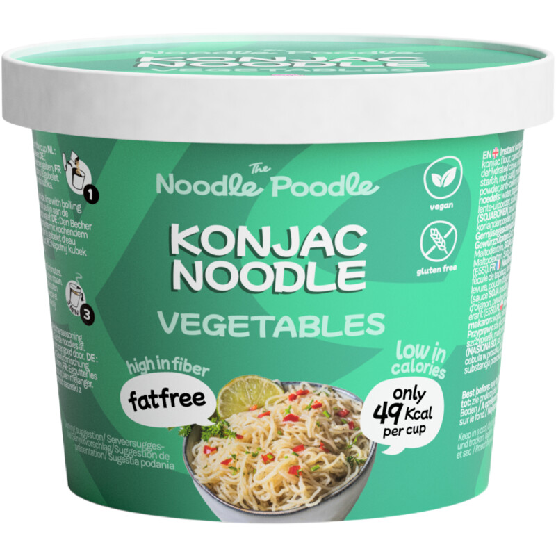 Een afbeelding van The noodle poodle Konjac noodle vegetables