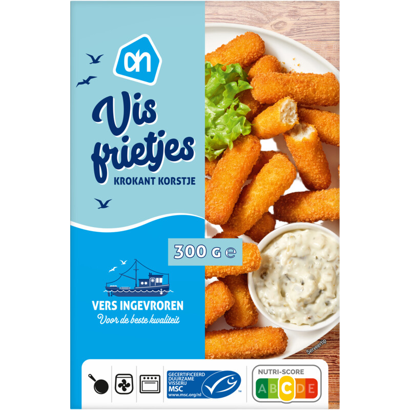 Een afbeelding van AH Visfrietjes krokant korstje