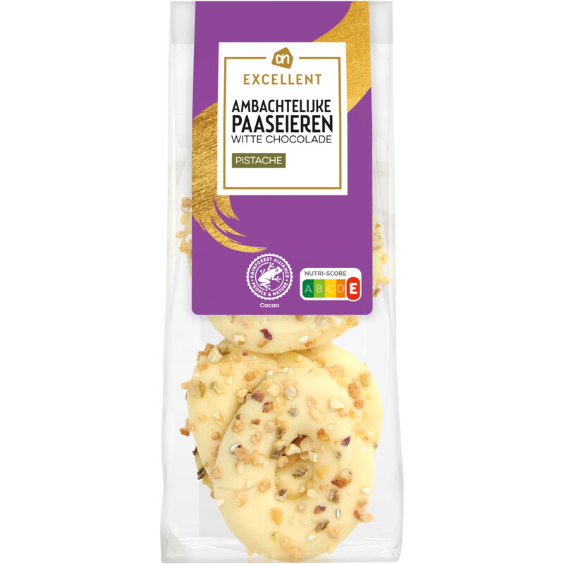 Een afbeelding van AH Excellent Ambachtelijke paaseieren witte chocolade