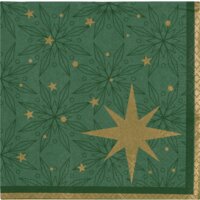 Een afbeelding van AH Excellent Servet groene ster 33x33cm