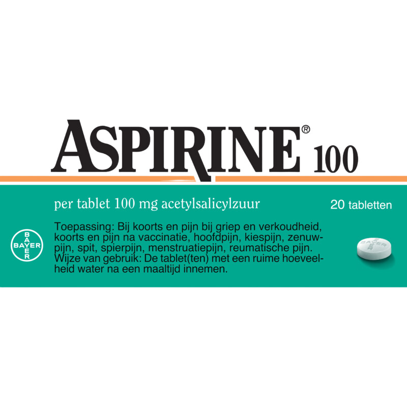 Een afbeelding van Aspirine Pijnstiller 100mg