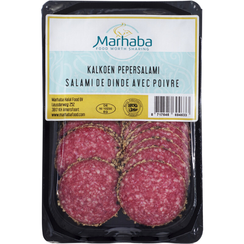 Een afbeelding van Marhaba Kalkoen pepersalami