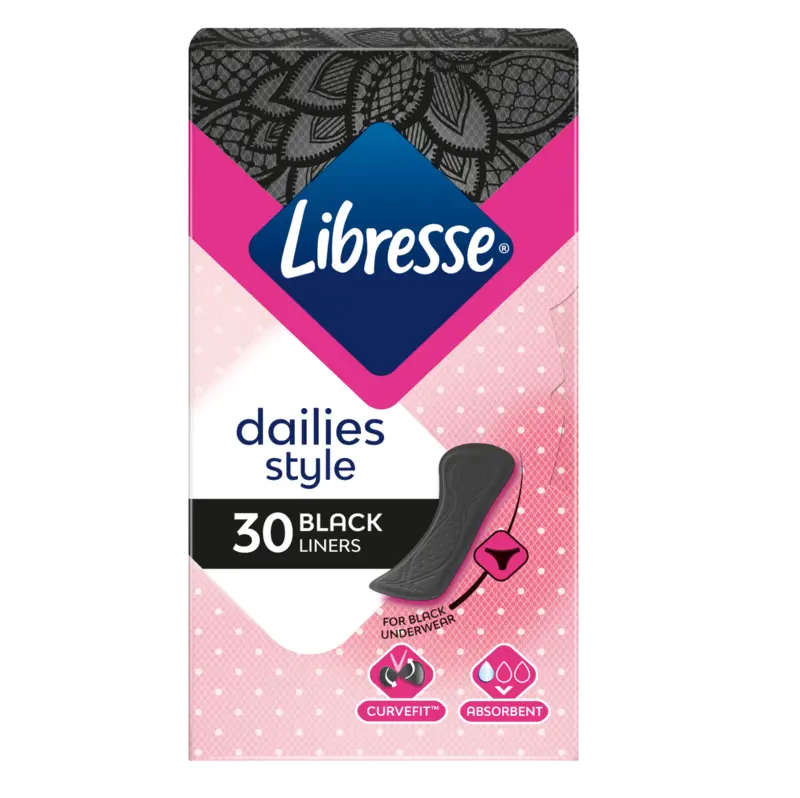 Black Daily Liners Normal 30 Stuks
