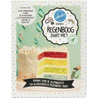 Een afbeelding van Leentjes Bakmix regenboog taart pret