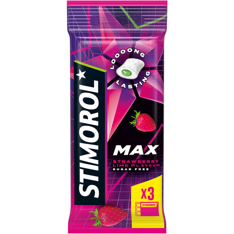Een afbeelding van Stimorol Max splash strawberry lime