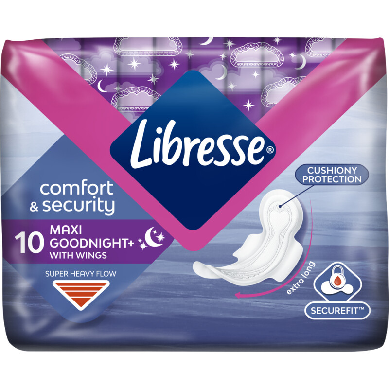 Een afbeelding van Libresse Maxi goodnight wings maandverband