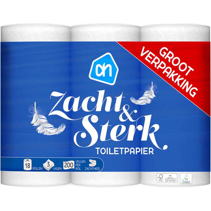 Een afbeelding van AH Zacht & sterk toiletpapier 3-laags