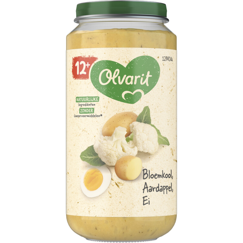 Een afbeelding van Olvarit Bloemkool aardappel ei 12m+