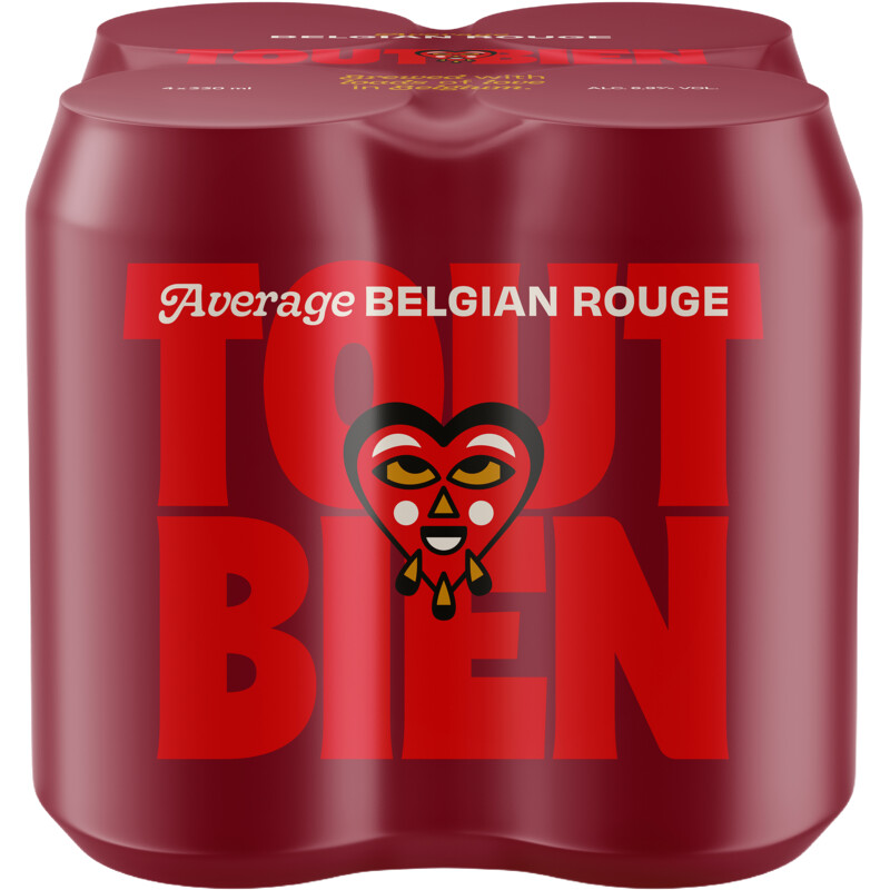 Een afbeelding van Tout Bien Average Belgian rouge 4-pack bel