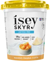 Isey Skyr mango panna cotta