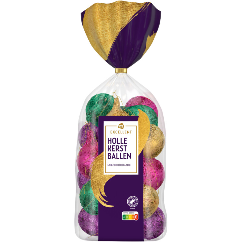 Een afbeelding van AH Excellent Holle kerstballen melkchocolade