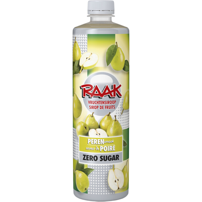Een afbeelding van Raak Vruchtensiroop peren zero sugar