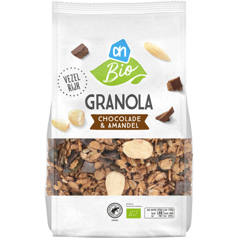 Een afbeelding van AH Biologisch Granola chocolade & amandel