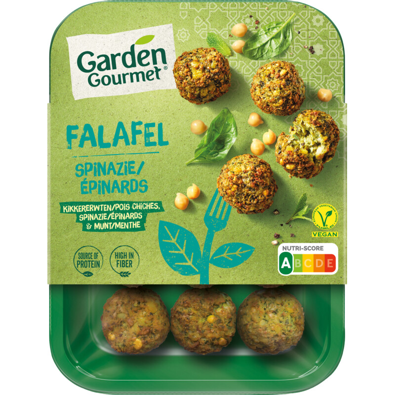 Een afbeelding van Garden Gourmet Falafel spinazie