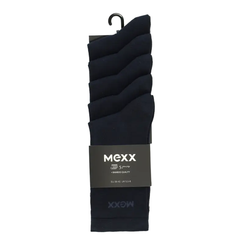 Sokken navy maat 43-46 5-pack