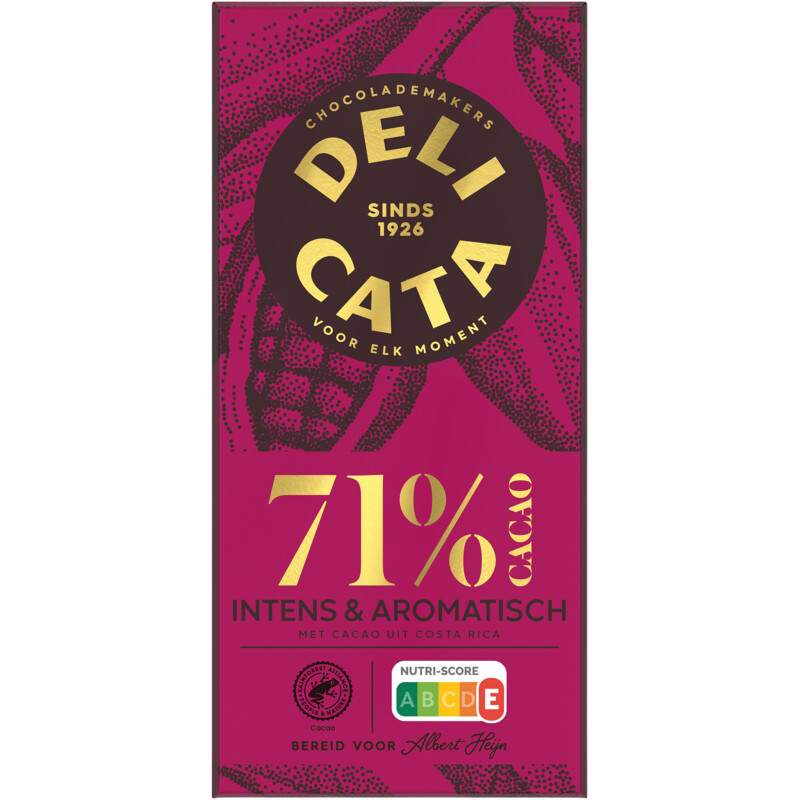 Een afbeelding van Delicata Reep puur 71% cacao