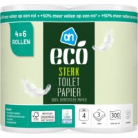 Een afbeelding van AH Eco Eco toiletpapier 3laags 4=6 rollen