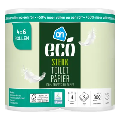 pdp-image-AH Eco Eco toiletpapier 3laags 4=6 rollen