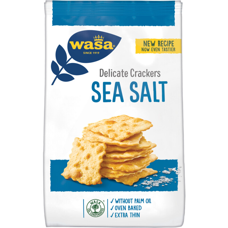 Een afbeelding van Wasa Delicate crackers sea salt