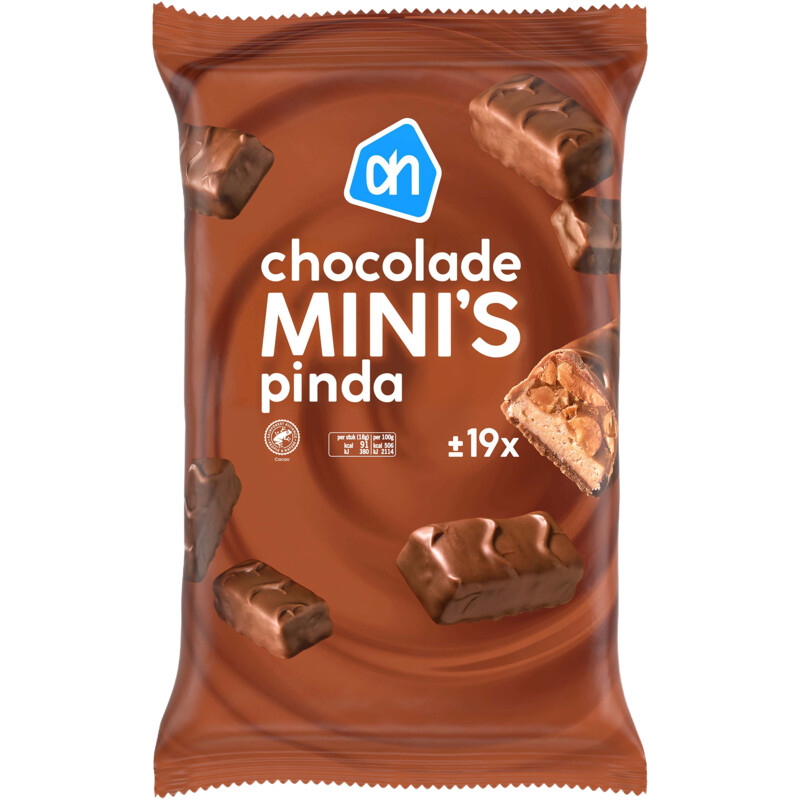 Een afbeelding van AH Chocolade mini's pinda