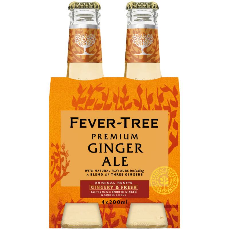 Een afbeelding van Fever-Tree Ginger ale 4-pack bel