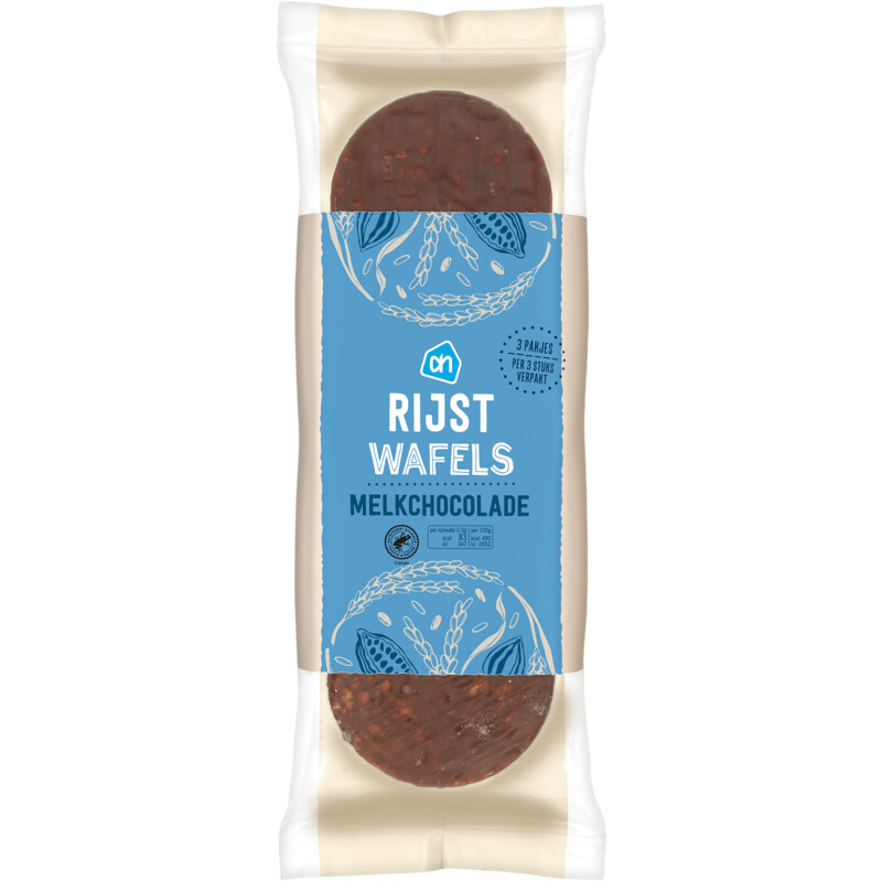 Een afbeelding van AH Rijstwafels melkchocolade