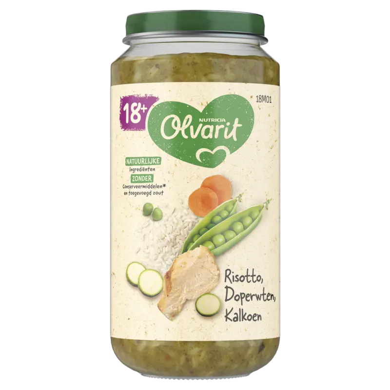 Olvarit Risotto doperwten kalkoen 18m+