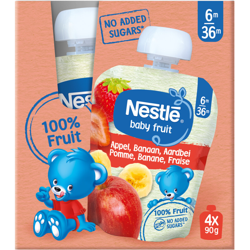 Een afbeelding van Nestlé Fruit appel banaan aardbei 6+ bel