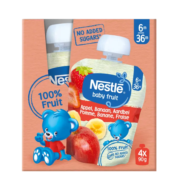 Nestlé Fruit appel banaan aardbei 6+ bel