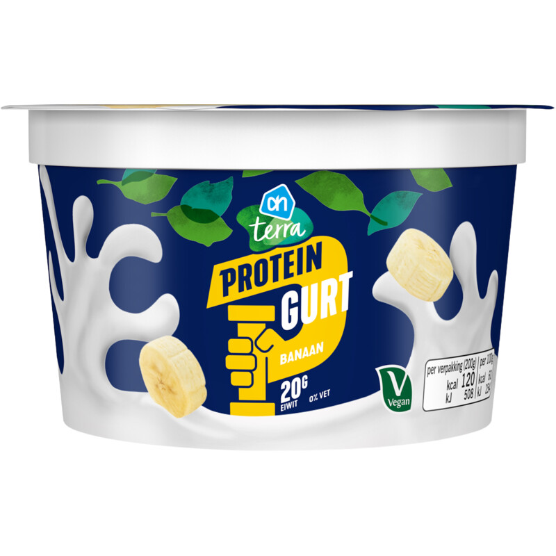 Een afbeelding van AH Terra Plantaardig protein gurt banaan cup