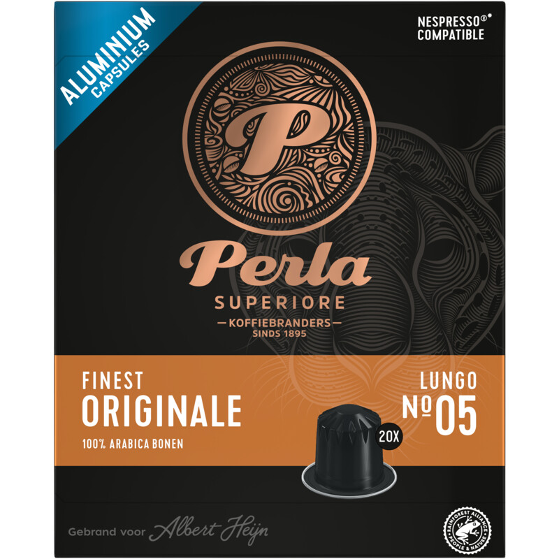 Een afbeelding van Perla Superiore Finest originale lungo capsules