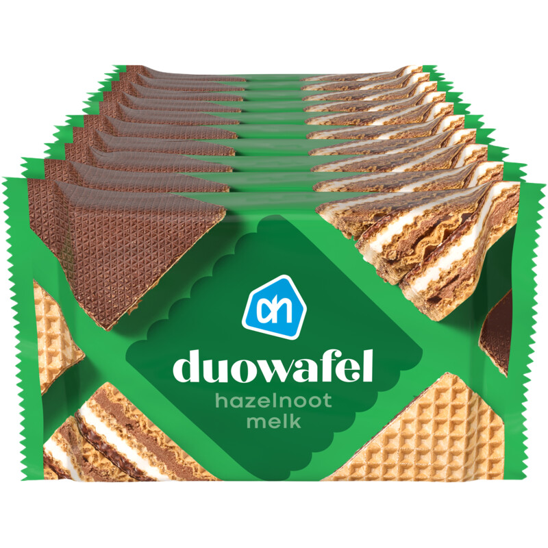 Een afbeelding van AH Duowafel hazelnoot melk 10-pack