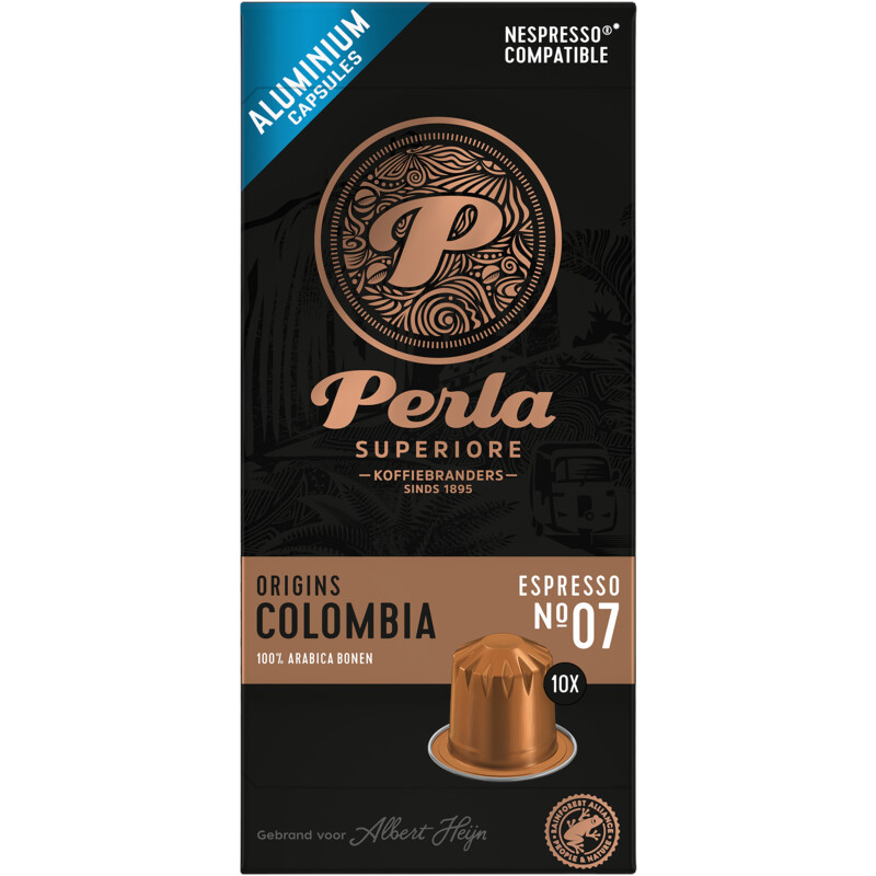 Een afbeelding van Perla Superiore Origins Colombia espresso capsules