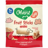 Een afbeelding van Olvarit Aardbei fruit sticks 3 jaar+