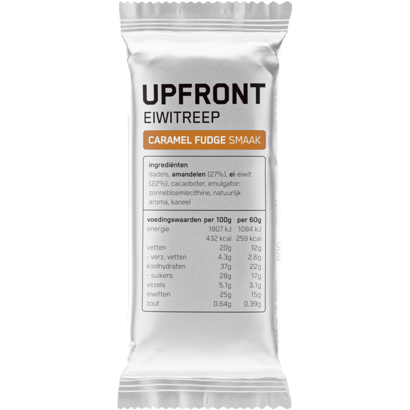 Een afbeelding van Upfront Eiwitreep caramel fudge