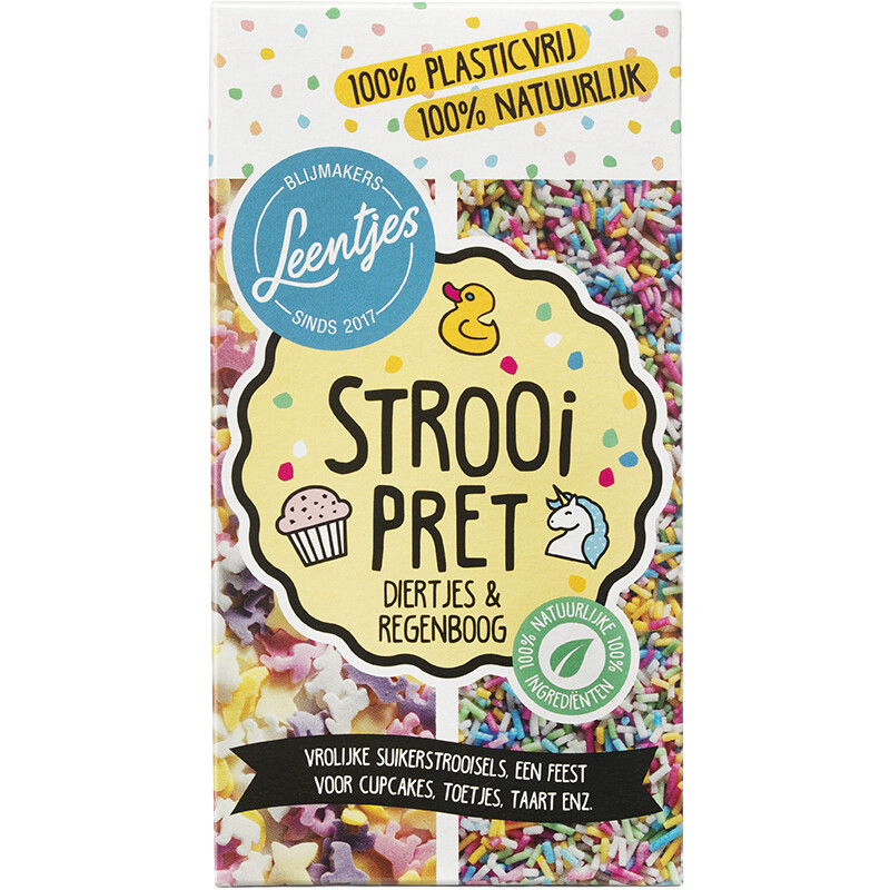 Een afbeelding van Leentjes Strooi pret diertjes & regenboog
